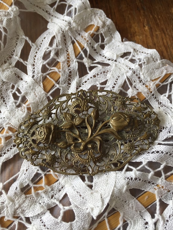 Antique Rose Brooch