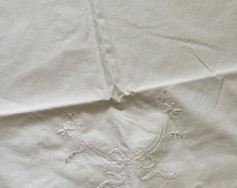 Antique Bed Bolster / Pillow Slipcover /Perfect Condition / 22x66”