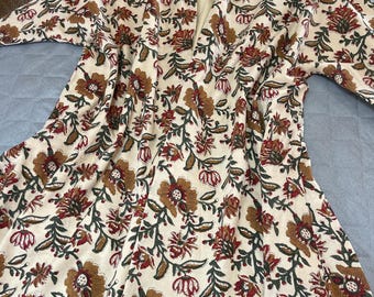 18th Century Lined Bedgown / Size X-Large / Colonial Revolutionary War Era  / * IN STOCK*