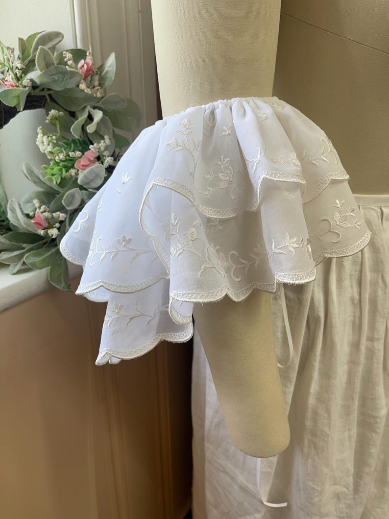 Pair of 18th Century Engageantes /double Sleeve Ruffles /colonial ...