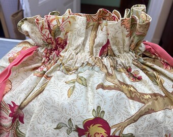 Large  Size  drawstring bag / Market Bag /Shopping Bag /18thCentury /Rev War Era /Colonial Era /Handsewn