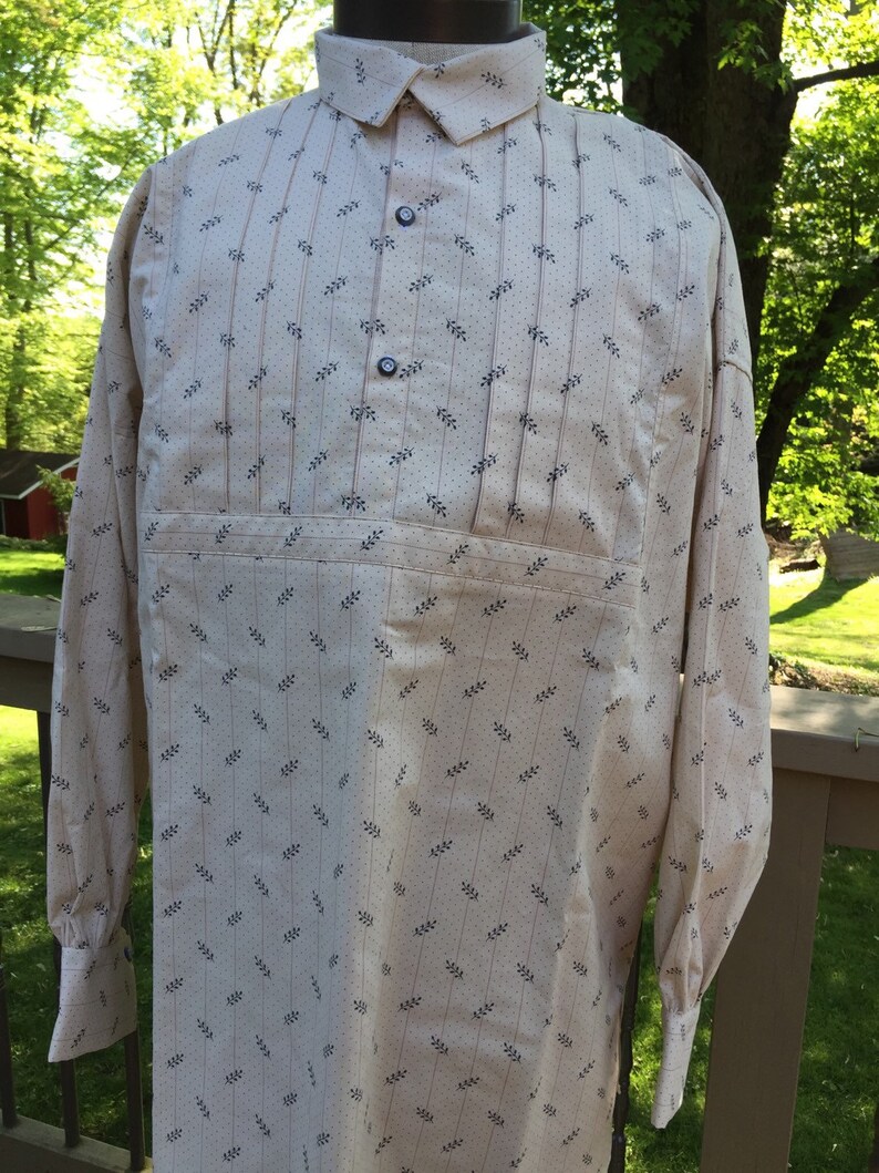Mens Civil War Era / Mid19th Century Pleated Shirt Made To Etsy