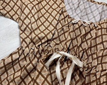 Early 19th Century / Handsewn Regency Era Shortgown Sz 8-10 / Jane Austen Era