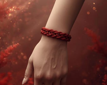 Breloque folklorique rouge à sept nœuds, Bracelet de protection contre le mauvais œil, Grimoire en 6 langues (PDF), Livre des Ombres