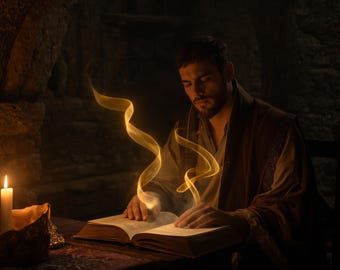 Rite de sagesse médiéval à trois voix, page de sort de découverte de soi, Grimoire en 6 langues (PDF), Page du Livre des Ombres