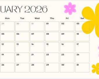 Monatskalender 2026