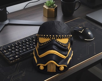 Stormtrooper Wall Art: Black & Gold Decor