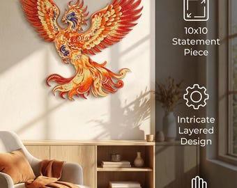 Beautifully colored Phoenix wall hanger!!
