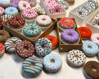 3D Printed Donut Clicker Fidget Toy, Custom Flavor Selection, Sensory Toy (1, 2, or 4-Pack)