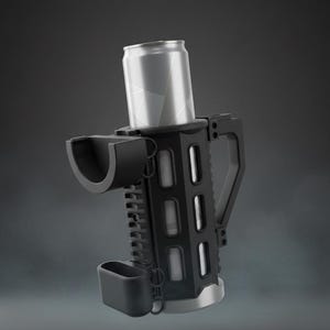 Tactical Can Cozy with Accessory Rail - Fits 12oz & Monster Cans