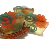 Fall Leaf Soap, REDUCED pricedThanksgiving, hot apple pie and cinnamon, fall colors