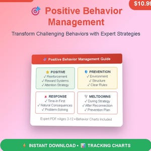 Guide för hantering av positivt beteende för barn | Disciplinplan | Utskrivbar PDF | Verktyg för barnpsykologi