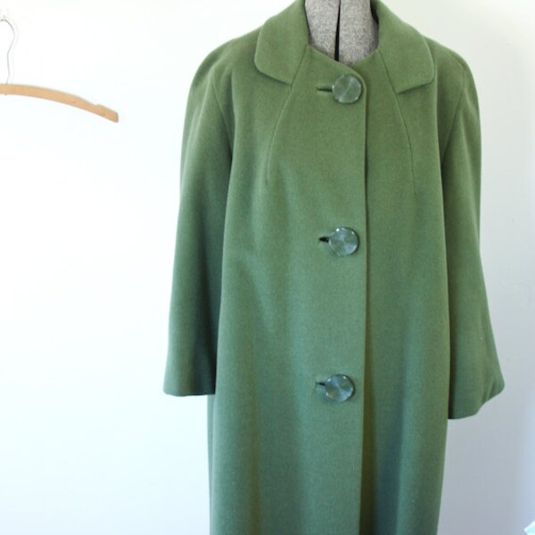 Sale Beautiful Green Mad Men Coat Vintage 50s/60s