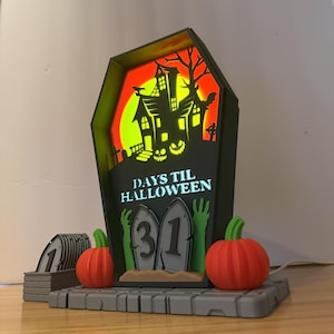 Light-Up 3D Halloween Countdown – Spooky Seasonal Decor!