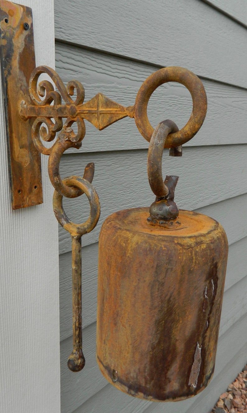 Entry Gong Bell in Rust Etsy