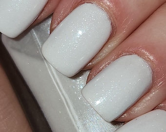 Bunny Slope Nail Polish -  Sparkle White