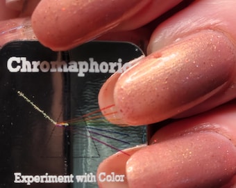 Faberge Gold Holographic Nail Polish -  Rose Gold Metallic