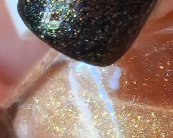 Sunken Treasure Nail Polish - Dark Gold Multicolor Glow Up