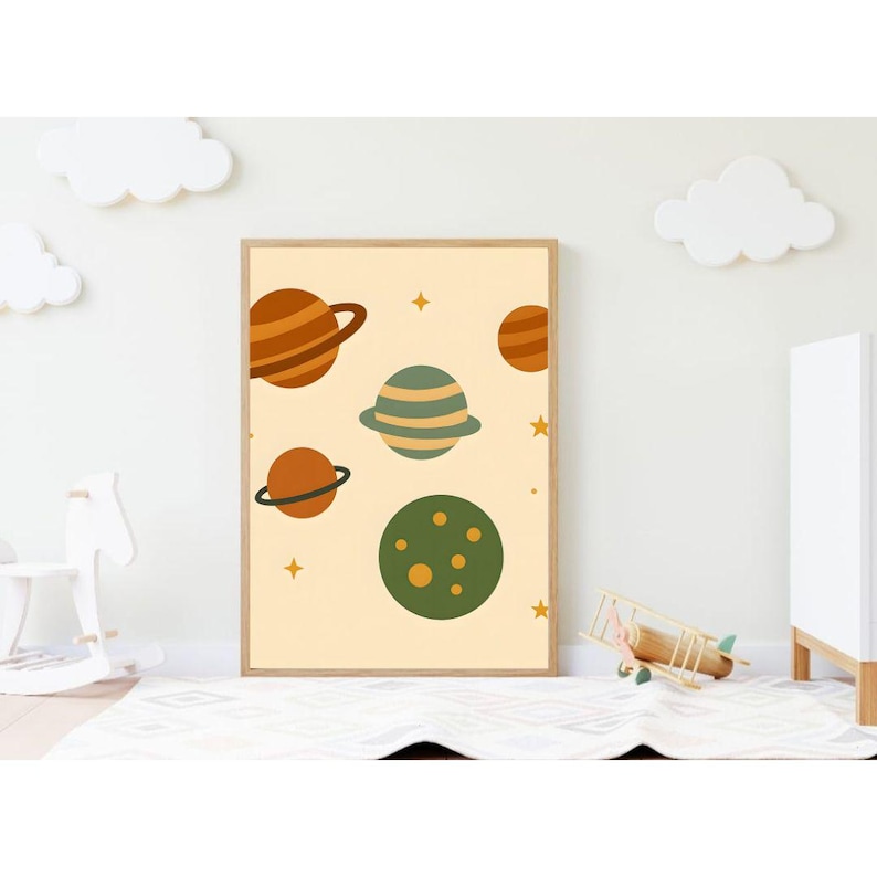 Planets Nursery Art Print – Solar System Poster, Gender Neutral Decor ...