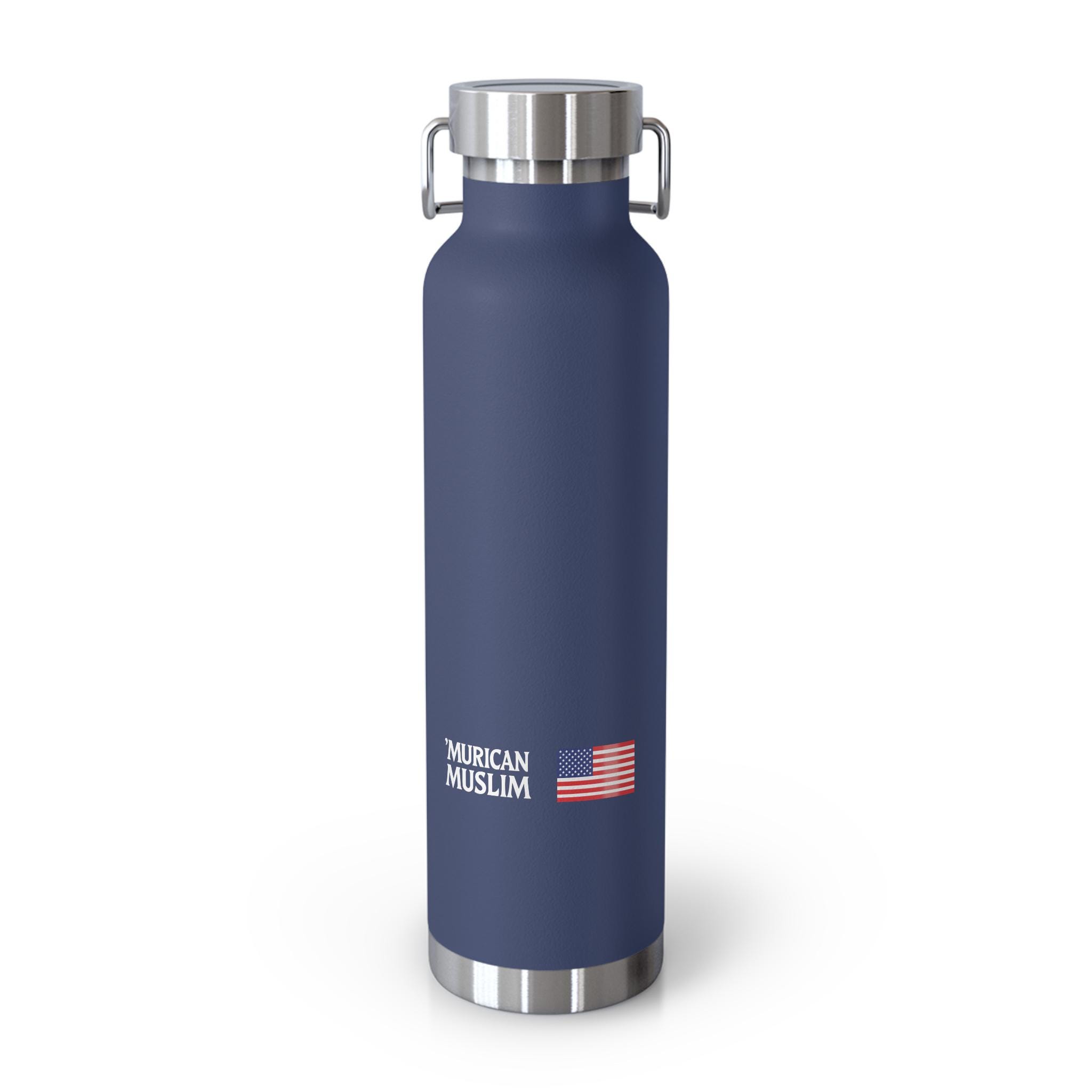 Murican Muslim Copper Water Bottle 22oz | Bismillah Calligraphy