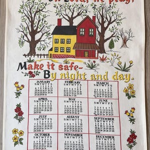 1985 cloth calendar - Etsy 日本
