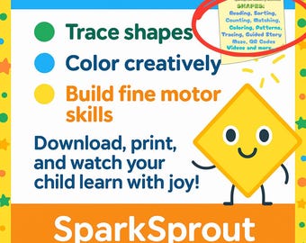 Preschool Shapes Tracing Workbook: Printable Activity Pack