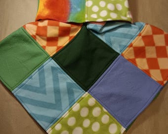 Patchwork hooded cape, Skjold