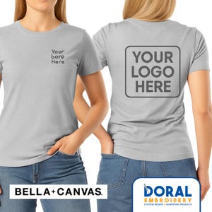 Custom Logo Shirts, Personalized Business Tees with Front & Back Logo, Matching Group Gifts, Company Brand T-Shirts, Custom Pocket Print Tee
