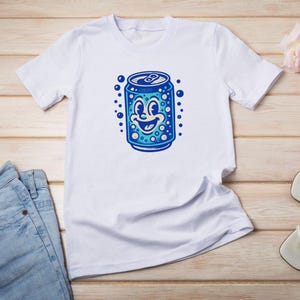 Vintage Soda Can Graphic Tee: Retro Y2K Style - Bella Canvas