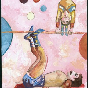 The Strong Man Circus Encaustic fine art photograph print