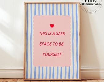 Neurodivergent Safe Space Print: Maximalist ADHD Autism Pride Poster | Positivity and Print