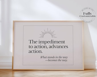 Minimalist Stoic Philosophy Quote Print: Stoicism Wall Decor