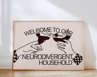 Neurodivergent Home Print: Minimalist ADHD Autism Pride Poster