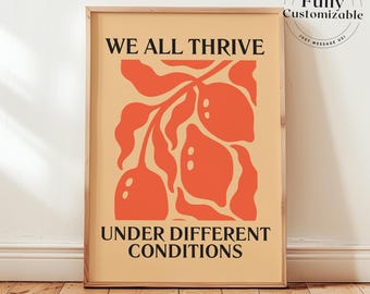 Neurodivergent Art Print: Colorful Maximalist Decor, ADHD Autism and Mental Health Poster | DIGITAL DOWNLOAD