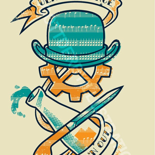 Ode to Alex (A Clockwork Orange): 3 color screen print