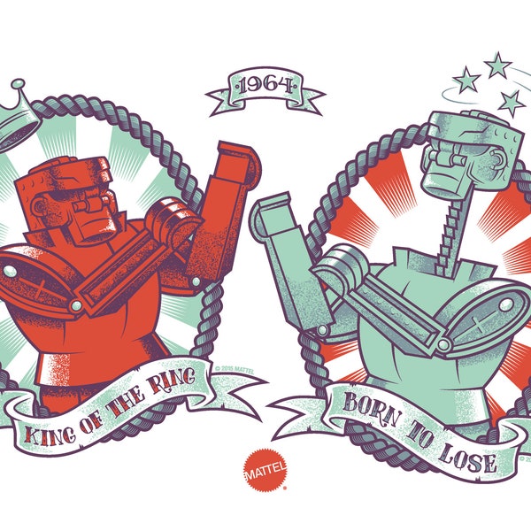 Rock 'Em, Sock 'Em Robots- "The Sweet Science" 4 color, screen print