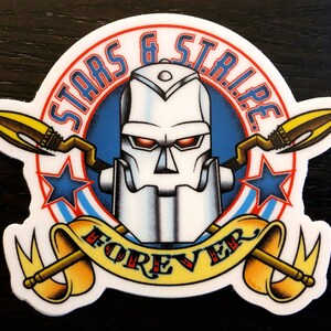 Stars and S.T.R.I.P.E. Forever 3.25&quot; x 2.5&quot; vinyl sticker