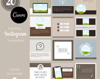 Instagram POSTS Templates | Instagram Template Canva | Small Business Instagram Templates |Instagram Content Templates | Neutral Colors