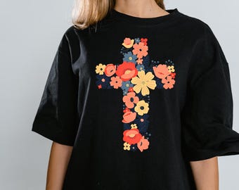 Floral Christian Shirt Png: Jesus png, Bible Verse png (Digital Download)