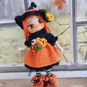 Halloween Witch Doll, Halloween Crochet, Witch Doll, Witch Toy, Halloween Doll, Halloween Decor Indoor, Halloween Plush, Halloween Gifts