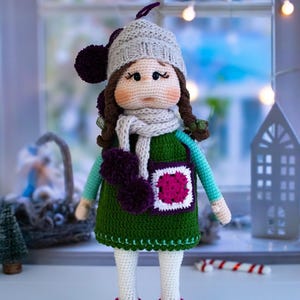 Crochet Doll Dora, Amigurumi Doll, Christmas Amigurumi, Crochet Amigurumi, Knitted Doll, Handmade Doll, Daughter Gift, Best Christmas Gift