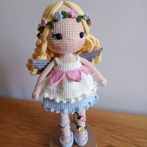 Amigurumi Doll Fairy Girl, Knitted Doll, Knitted Dolls, Handmade Doll, Beautiful Doll, Posed Doll, Handmade Doll, Christmas Doll,