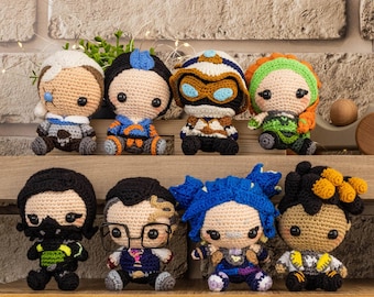 Valorant Amigurumi Crochet Dolls, Handmade Game Character Plushies (10.5 cm)