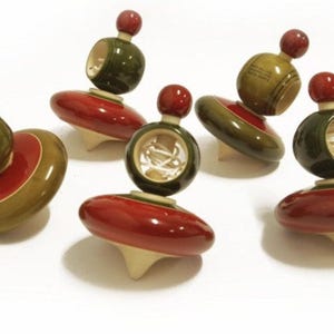 Handmade Wooden Spinning Top with String: Eco-Friendly Fidget Toy