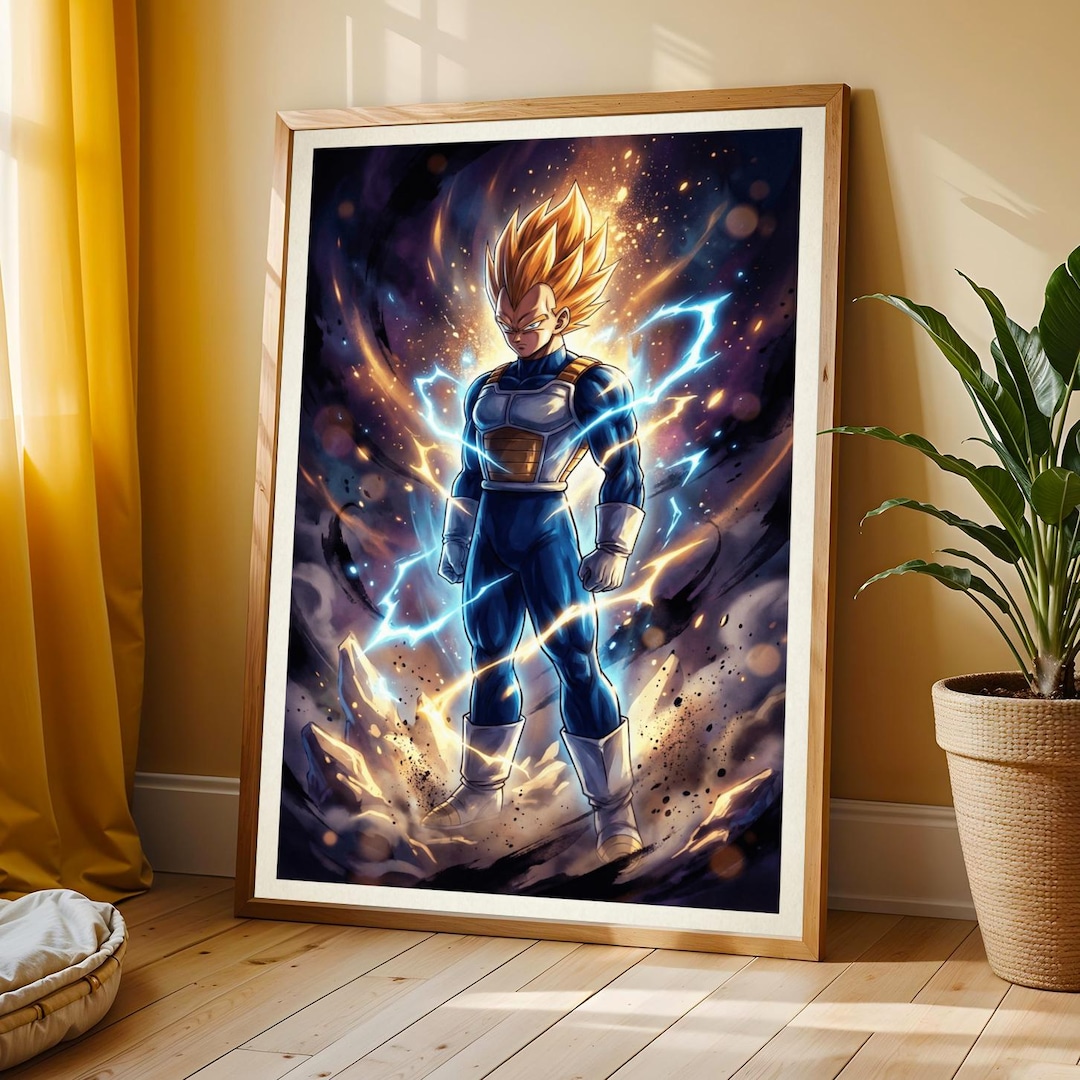 super-saiyan-vegeta-poster-dragon-ball-z-anime-wall-art-etsy-canada