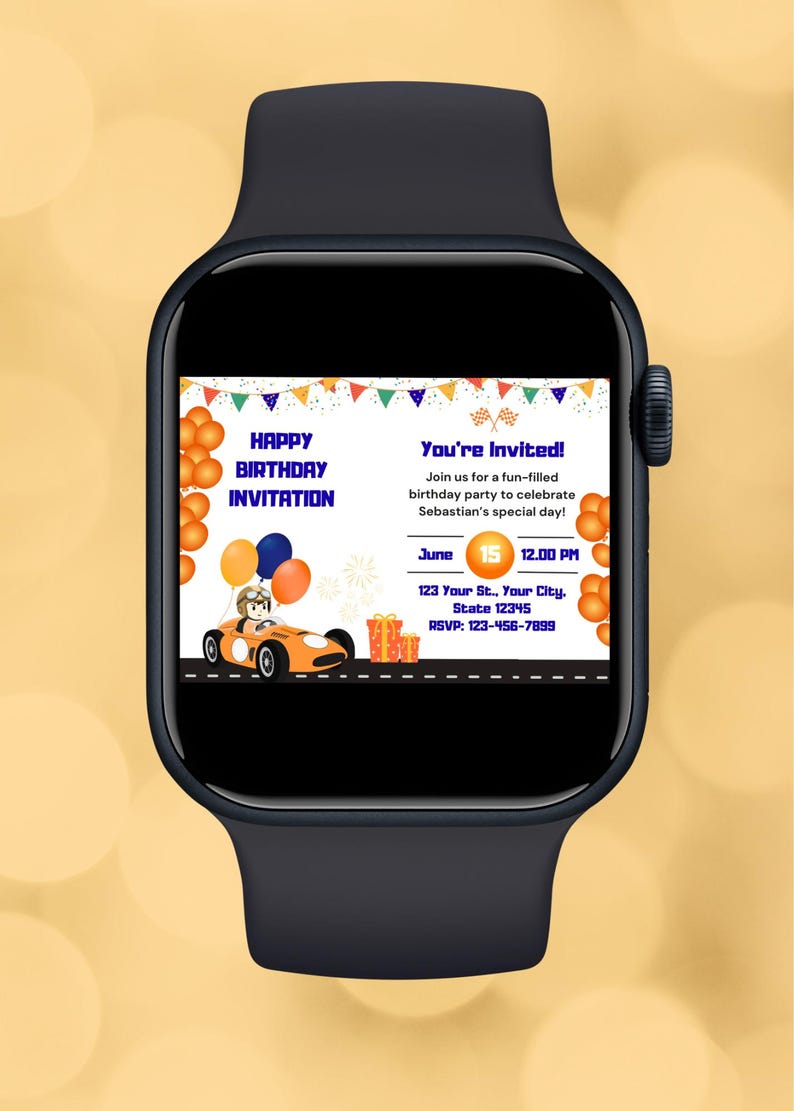 Race Car Birthday Invitation, Racing Birthday Party Invite, Editable ...