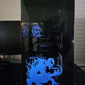 Custom Venom-Themed Gaming PC – Ryzen 7 9700X | RX 9070 XT | Liquid Cooled Monster!