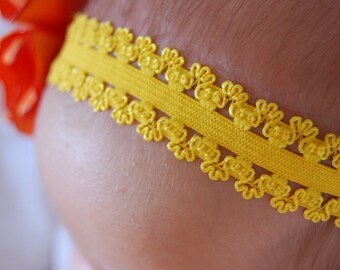 Petite Lace Plain Headbands for Babies Toddlers Kids and Adults 18 Colors 2 sizes to choose from