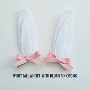 Easter Bunny Ears Hair Clips for White Bunny Rabbit Girl Costumes or Dress Up image 8