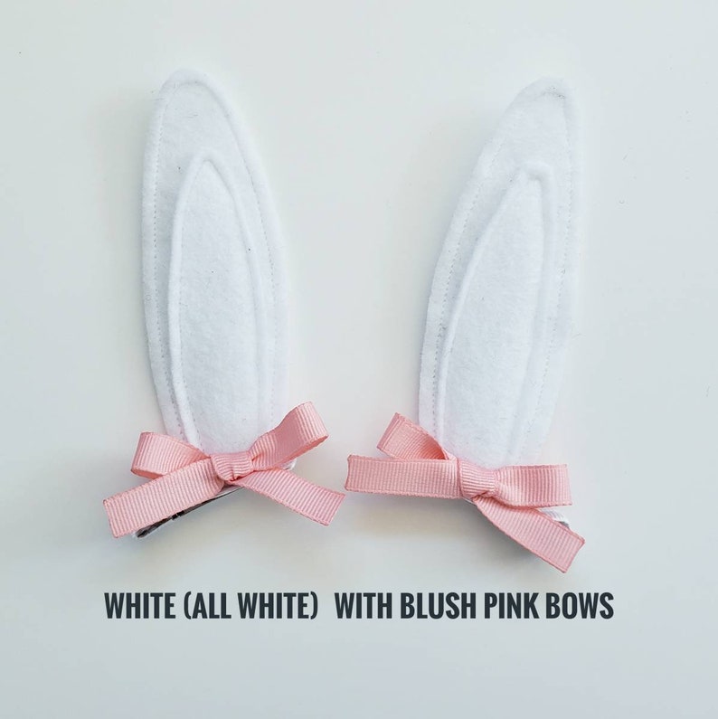 Easter Bunny Ears Hair Clips for White Bunny Rabbit Girl Costumes or Dress Up image 8